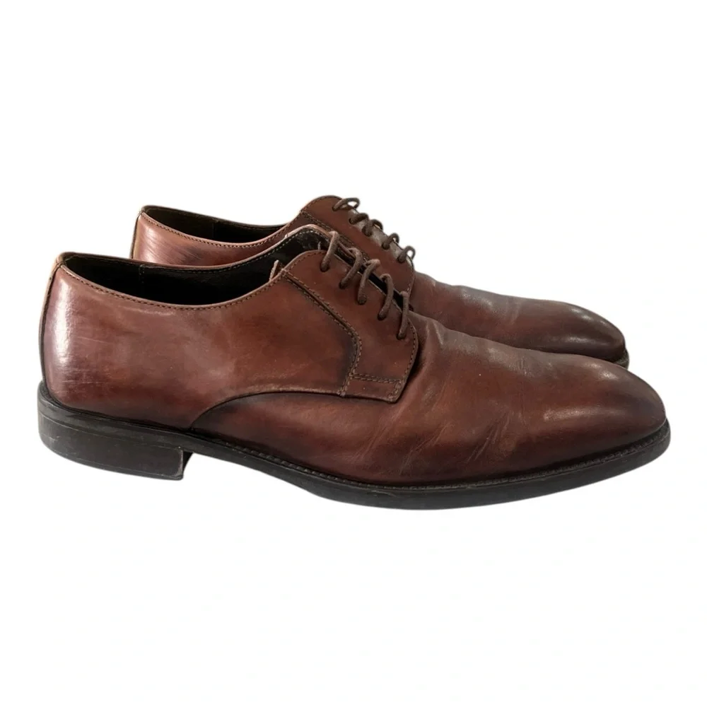 To Boot New York men’s Size 9 Shoes Brown Leather Burnished Derby Ivins Oxford